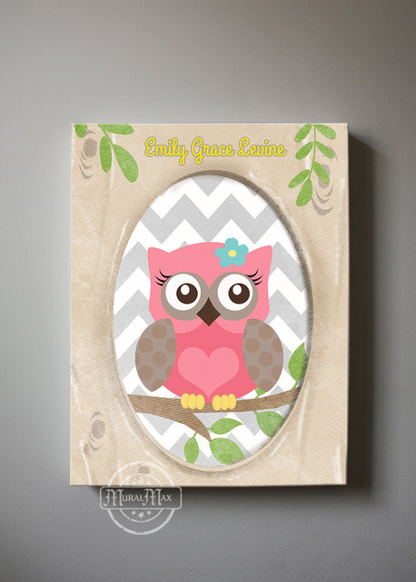 Kids Owl Decor
 Owl Decor Girls wall art OWL canvas art Baby Nursery