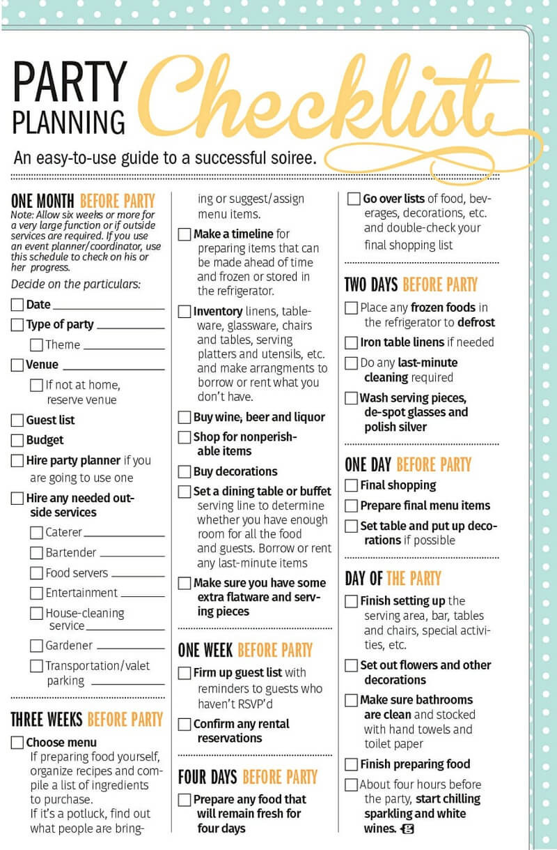 Kids Party Checklist
 Kids Birthday Party Planning Ideas Revealed By All In Fun