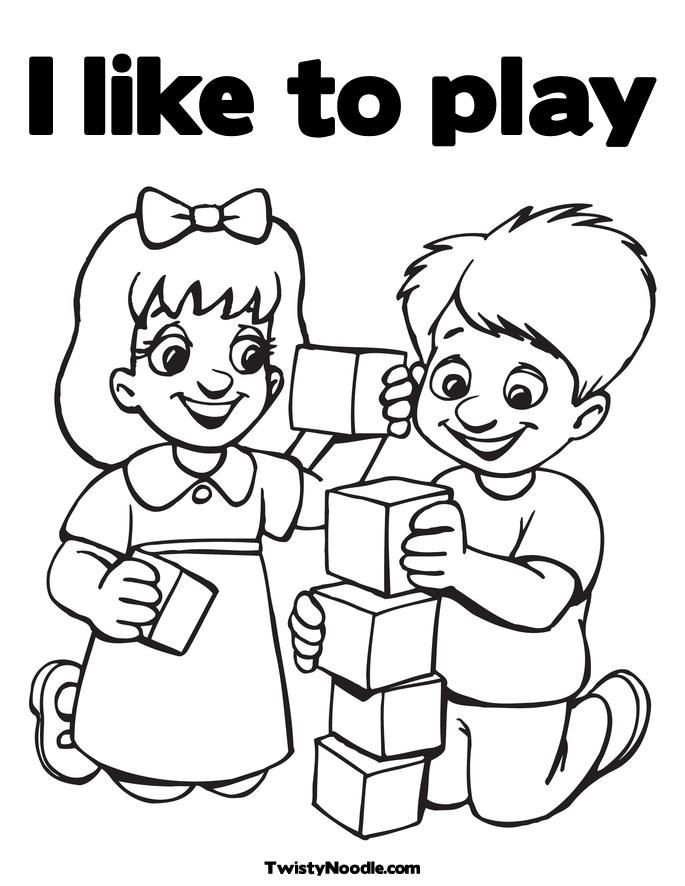 Kids Playing Coloring Page
 Coloring Pages Kids Playing Coloring Home