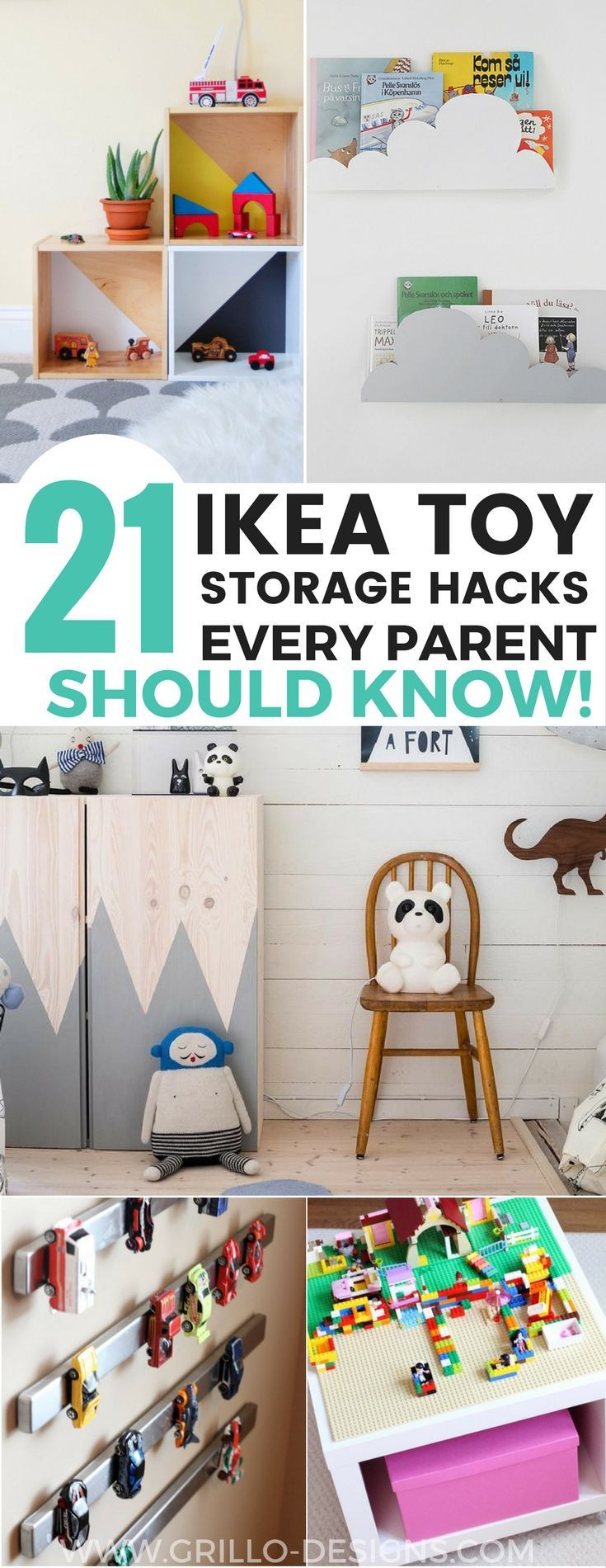 Kids Playroom Storage
 Sharing 21 awesome IKEA storage hacks for all your kids
