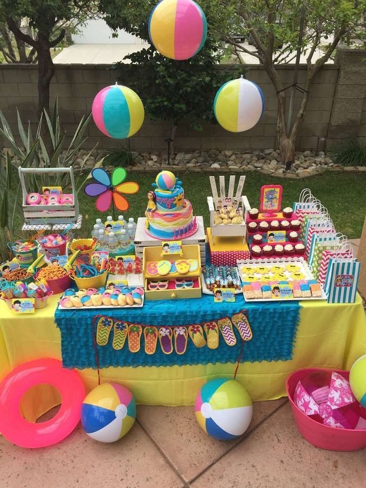 Kids Pool Party Idea
 Swimming Pool Summer Party Summer Party Ideas