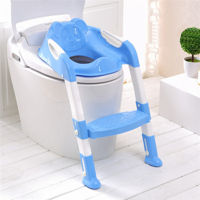 Kids Potty Chair
 Pink Blue Baby Potty Seat With Ladder Children Toilet Seat