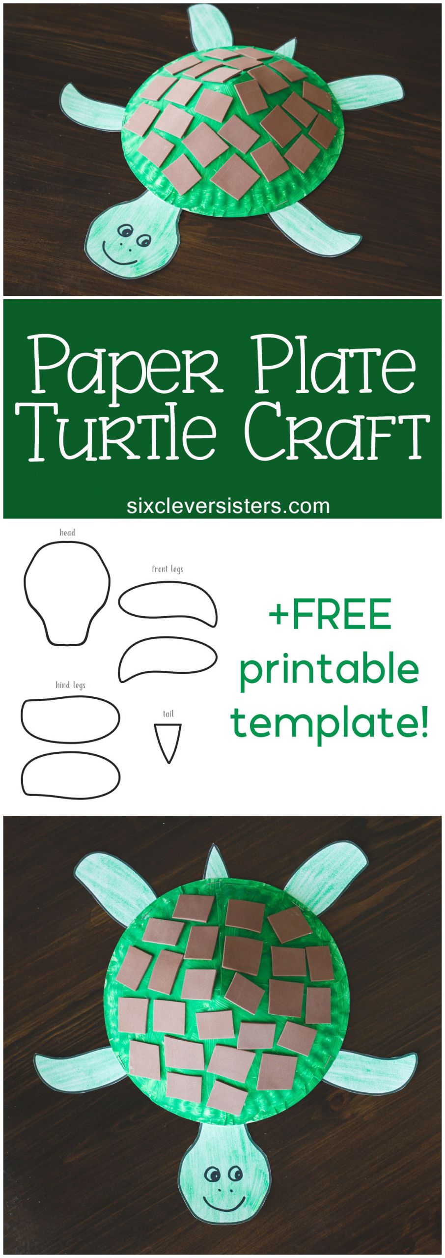 Kids Printable Crafts
 Paper Plate Turtle Craft for Kids Free Printable