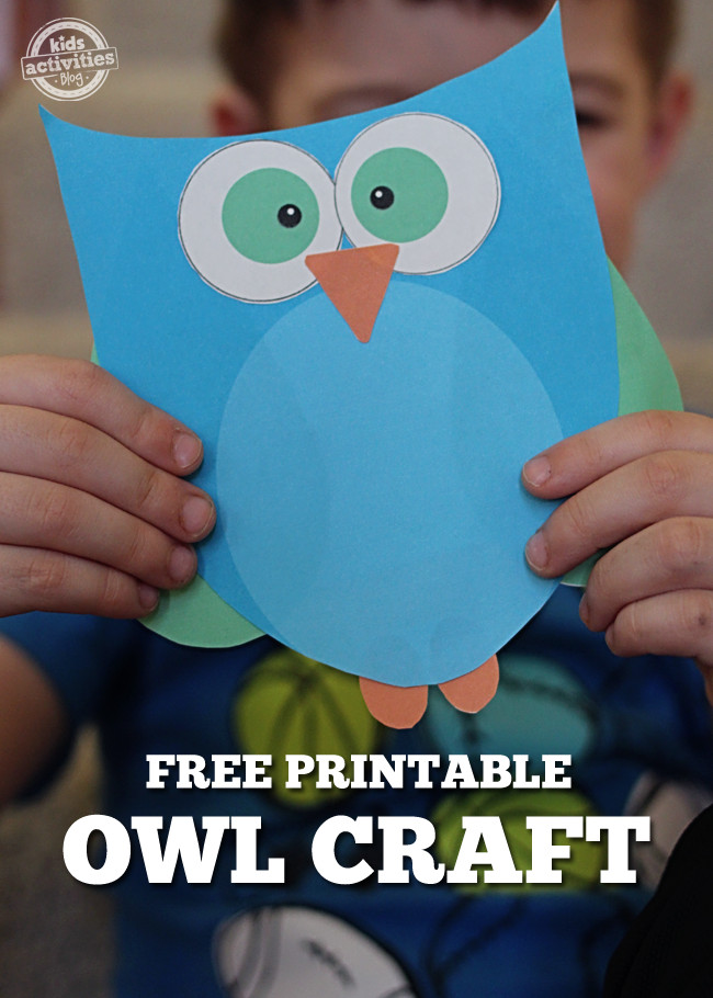 Kids Printable Crafts
 Super Cute Printable Owl Craft Choose Pink or Blue