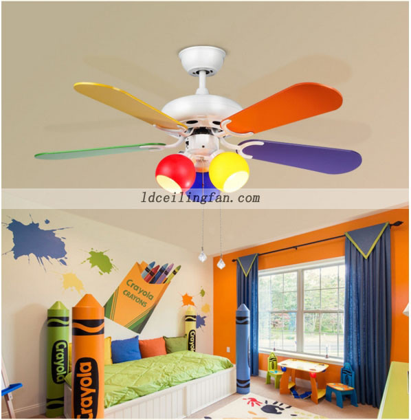 Kids Room Ceiling Fan
 42inch Colorful Fantastic Kids’ Room Decorative Ceiling