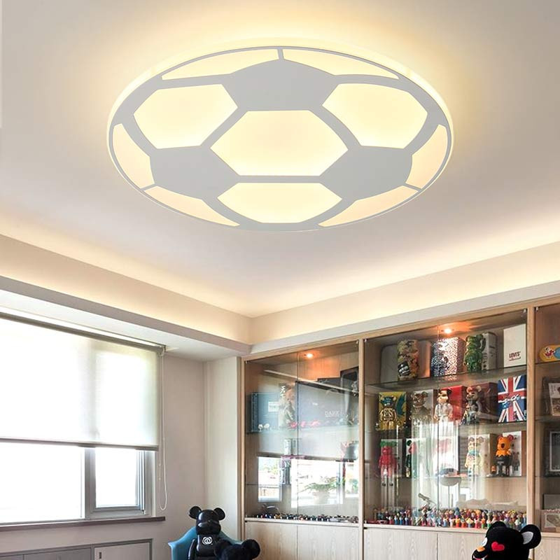 Kids Room Ceiling Lamp
 Modern Kids Football Lamp Led Ceiling Light With Remote
