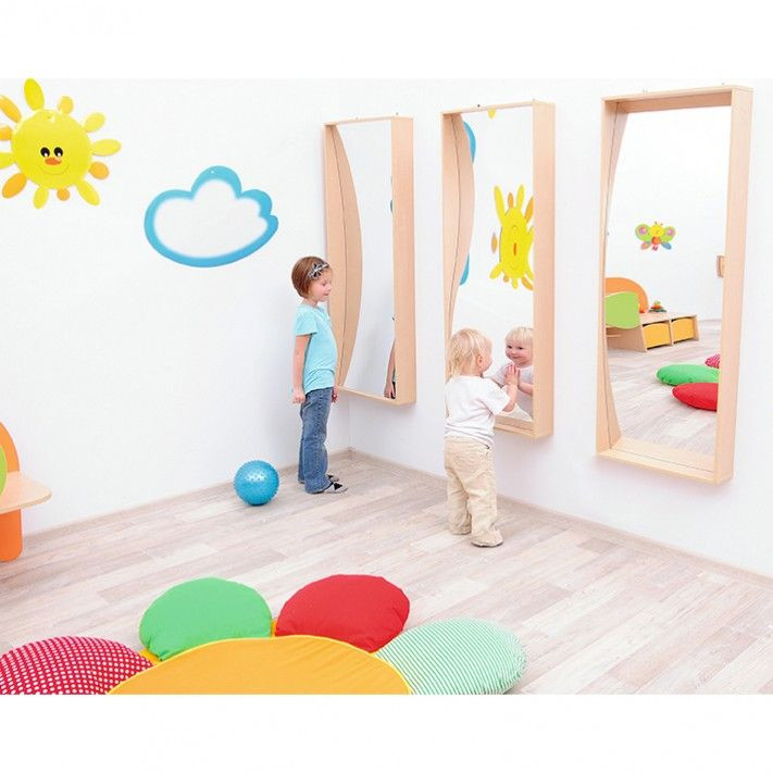 Kids Room Mirror
 Childrens Wall Mounted Wave Mirror Toddler and baby Mirror