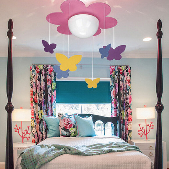 Kids Room Pendant Light
 Kids Ceiling Light Fixtures Pink Butterfly Pendant