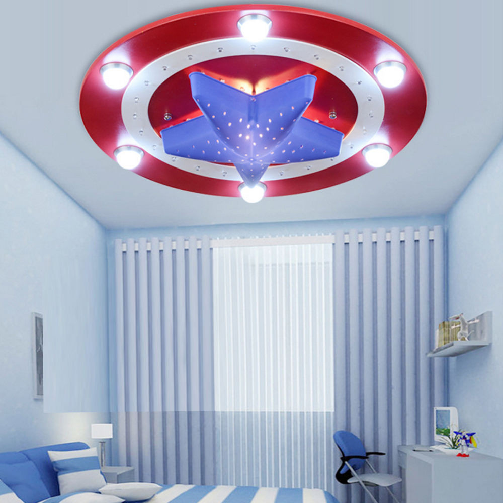 Kids Room Pendant Light
 Modern American Captain Hero Ceiling Light Pendant Lamp