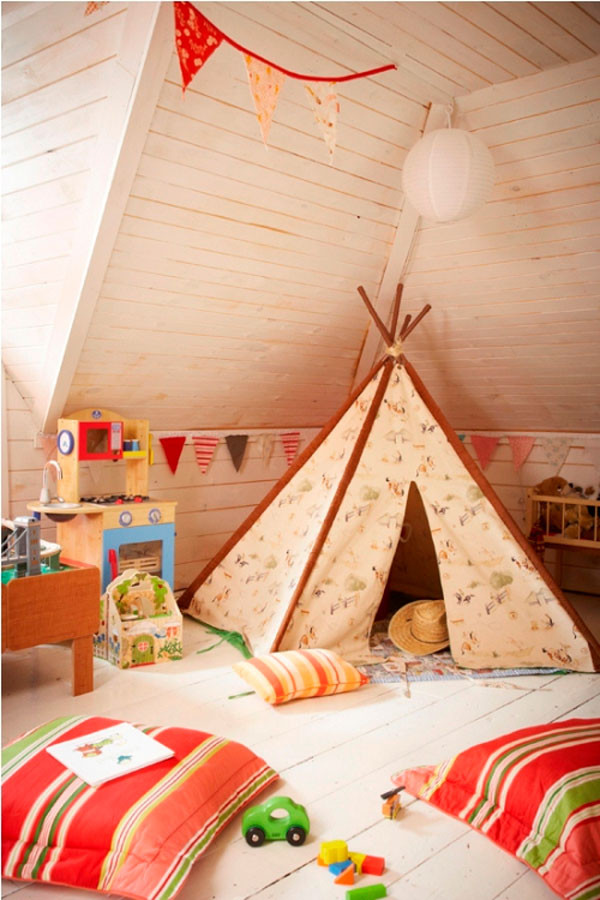 Kids Room Tent
 33 Cool Kids Play Rooms With Play Tents