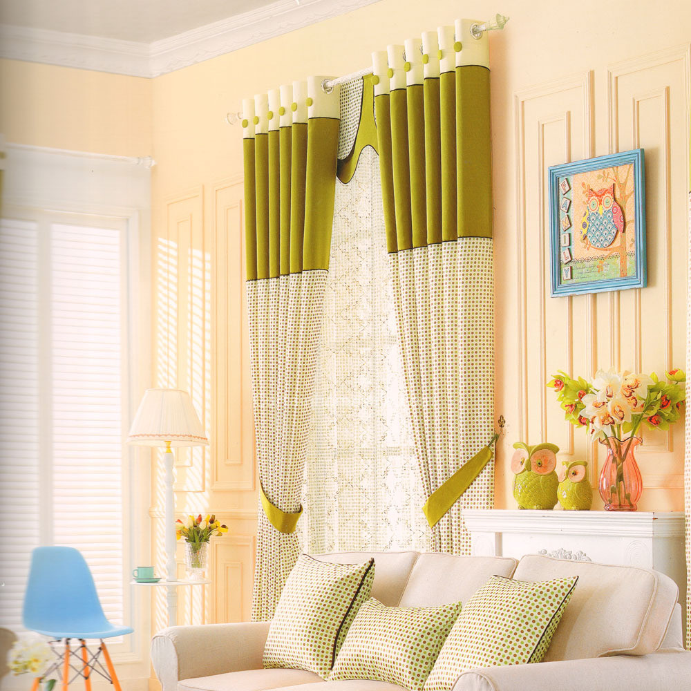 Kids Room Valance
 chic multi color polka dots button Curtains For Kids Room