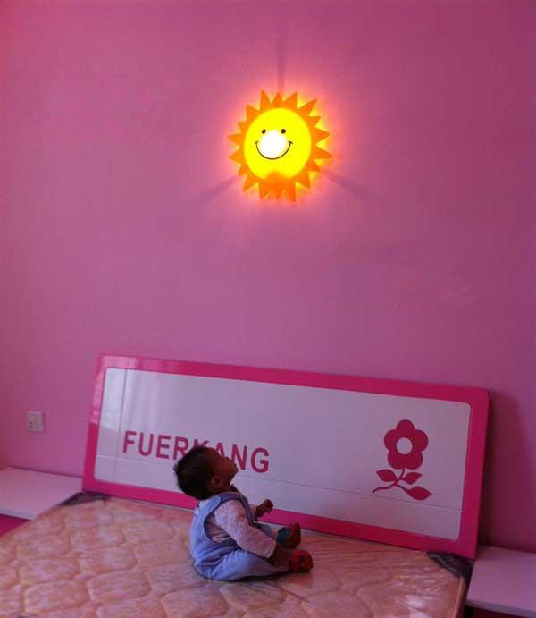 Kids Room Wall Lamp
 2019 Kid Room Lights Cute Wall Lamp Cartoon Smiley Sun