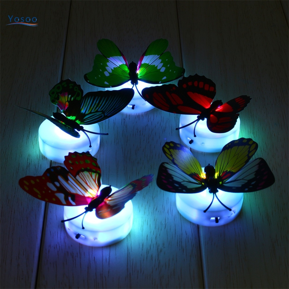 Kids Room Wall Light
 1pcs Colorful Butterfly Night Light Baby Kids Room Wall