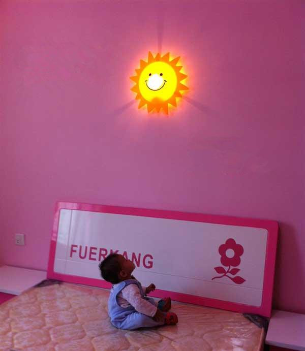 Kids Room Wall Light
 2019 Kid Room Lights Cute Wall Lamp Cartoon Smiley Sun
