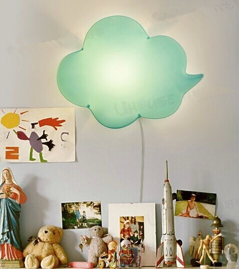 Kids Room Wall Light
 Light Green Cloud lovely creative Acrylic LED wall lamp