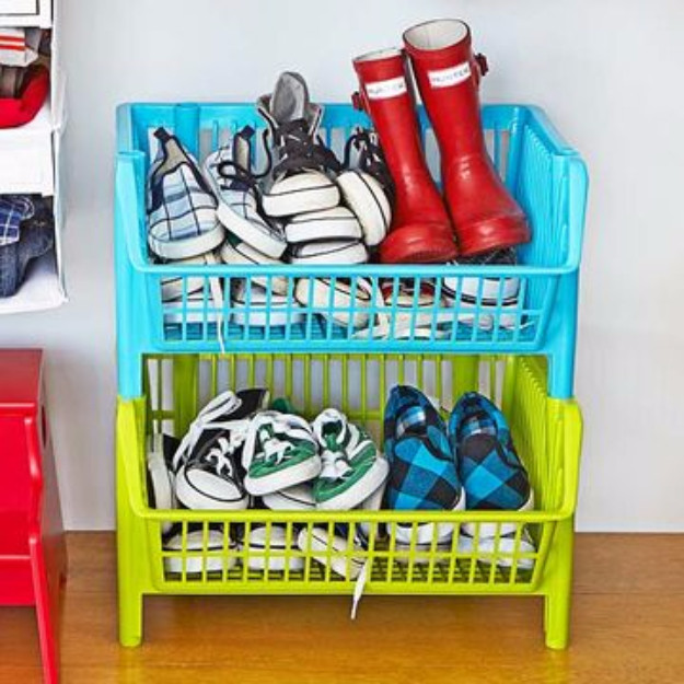 Kids Shoe Storage
 30 DIY Organizing Ideas for Kids Rooms