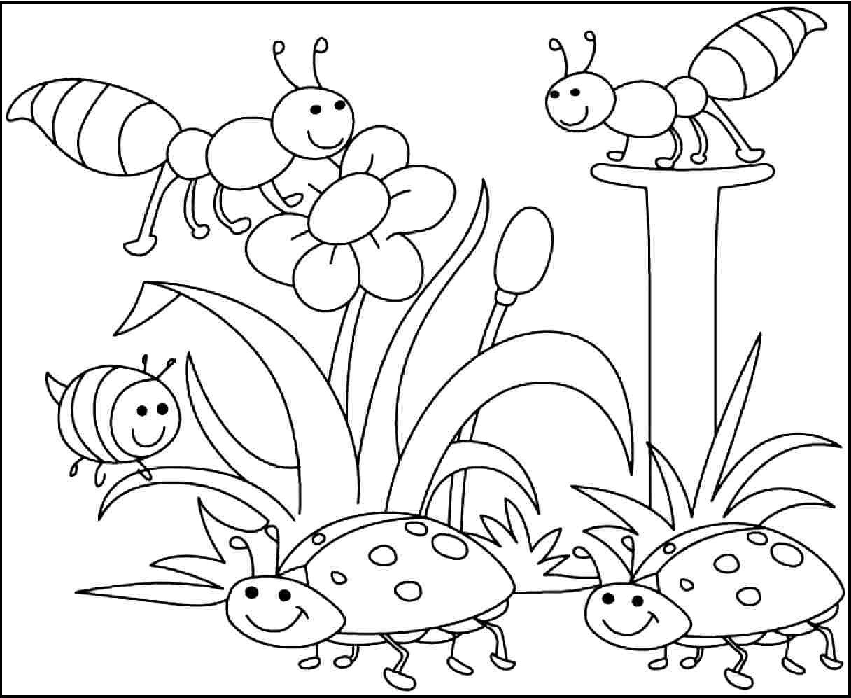 Kids Spring Coloring Pages
 Coloring Pages Great Spring Coloring Pages Download And