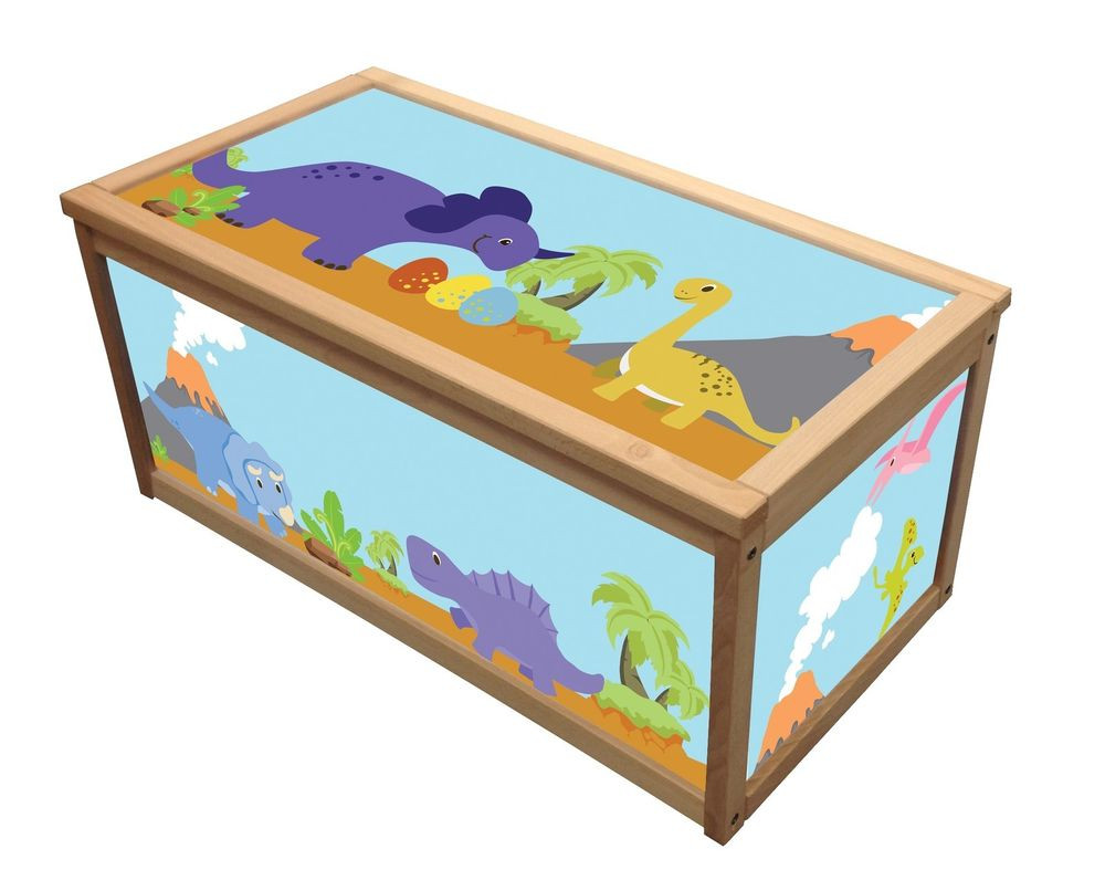 Kids Storage Boxes
 DINOSAUR TREASURE WOODEN TOY BOX STORAGE UNIT CHILDREN