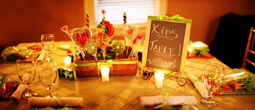 Kids Table At Wedding
 A Winter Wedding Reception at CJ’s f The Square