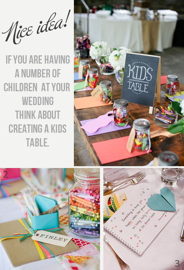 Kids Table At Wedding
 children’s wedding activity packs The Wedding of My