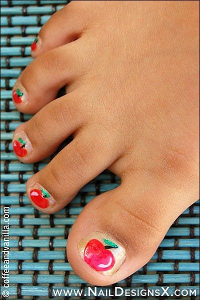 Kids Toe Nail Designs
 toe apple nail design