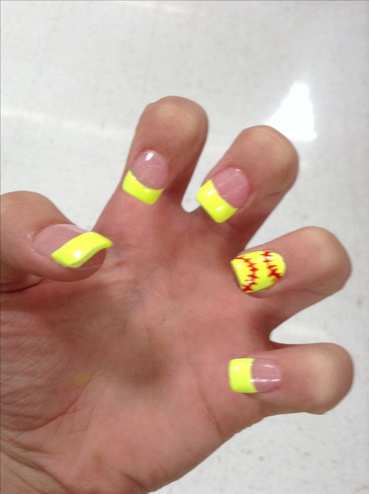 Kids Toe Nail Designs
 My new softball nails