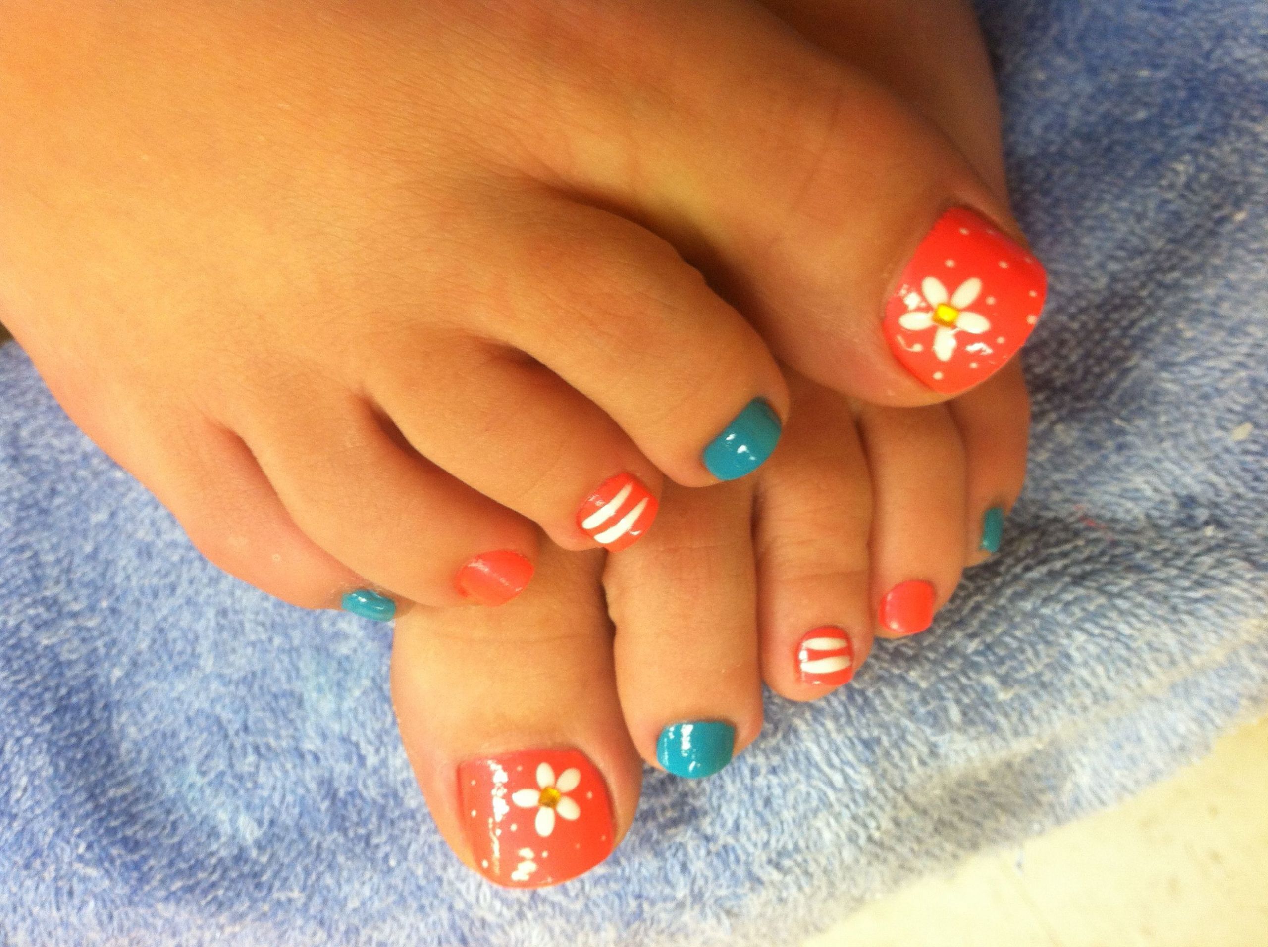 Kids Toe Nail Designs
 Fun nails for the summer
