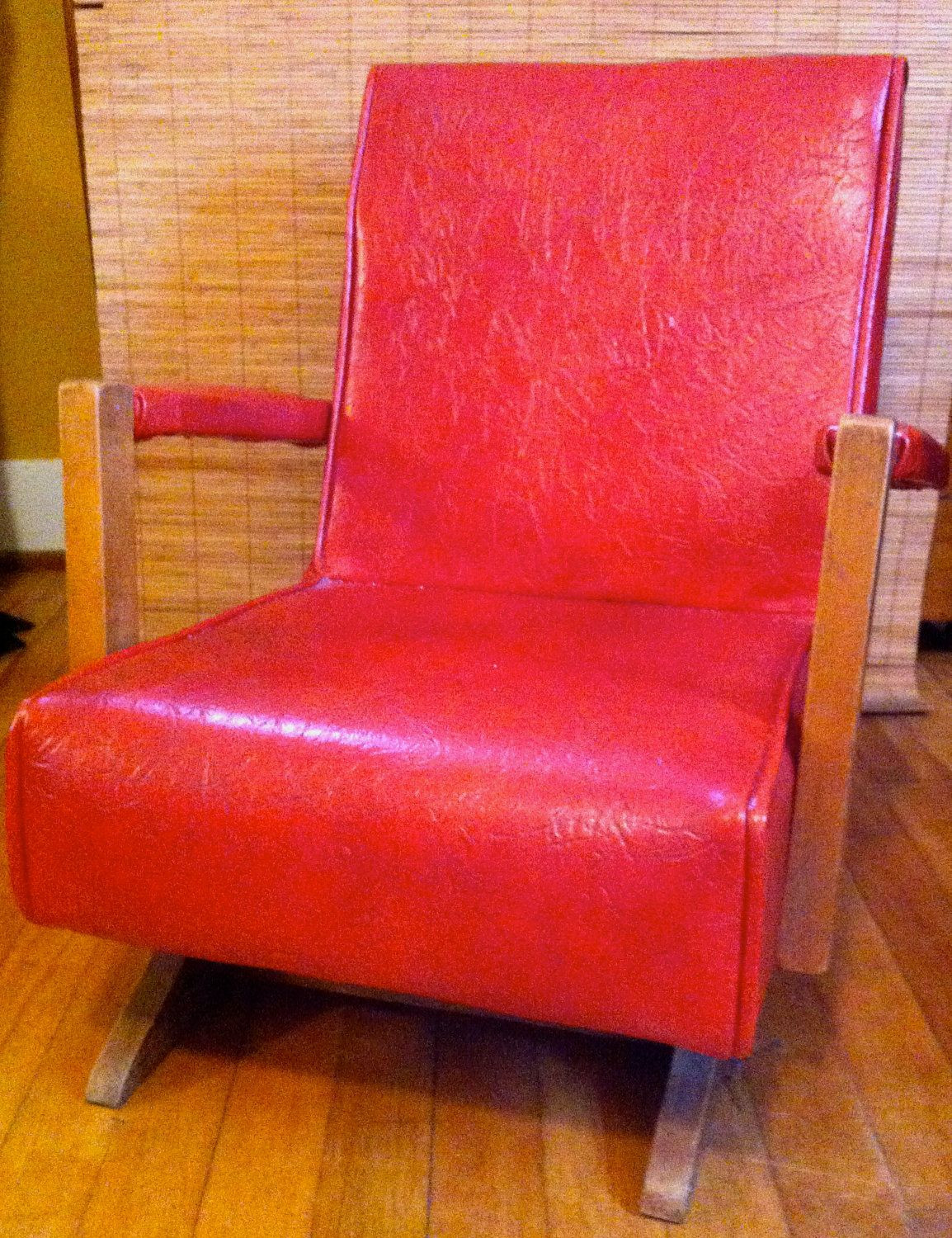 Kids Upholstered Rocking Chair
 Reserved for Bonnie Mid Century Kids Rocker Vinyl