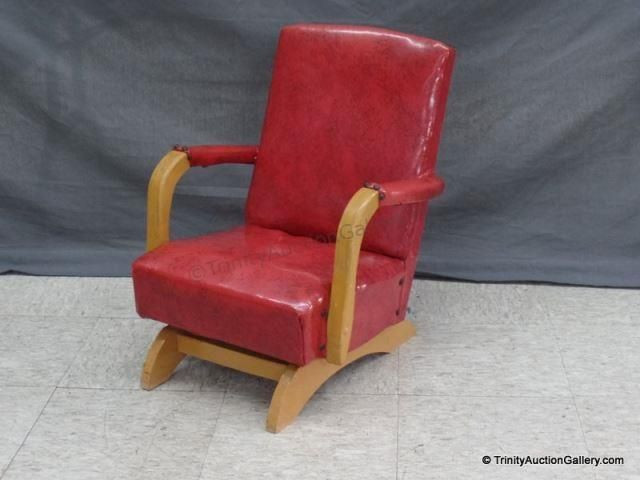 Kids Upholstered Rocking Chair
 Lot 53 Vintage Child s Naugahyde Platform Spring
