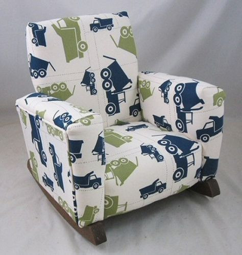 Kids Upholstered Rocking Chair
 New Childrens Upholstered Rocking Chair Trucks Toddle Rock