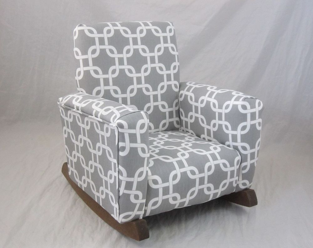 Kids Upholstered Rocking Chair
 New Childrens Upholstered Rocking Chair Gotcha Gray Toddle