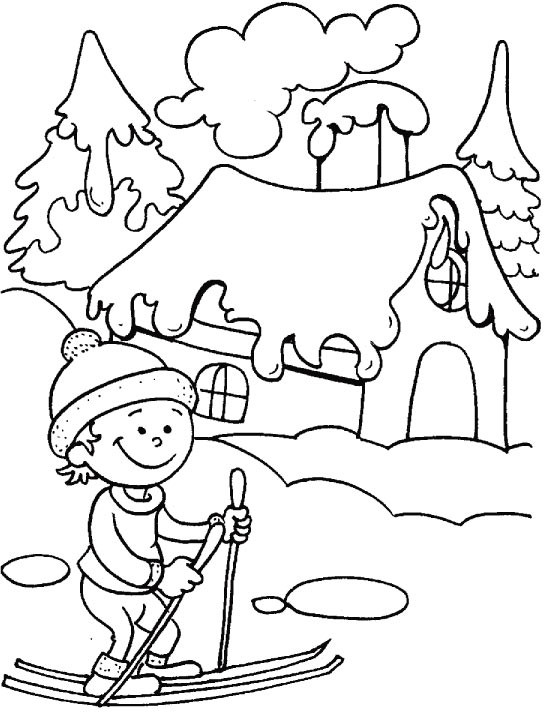 Kids Winter Coloring Pages
 Winter Coloring Pages