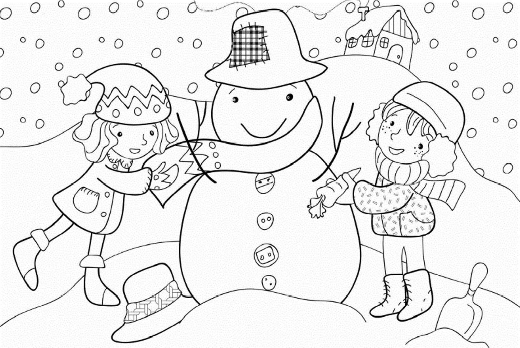 Kids Winter Coloring Pages
 Winter Season Coloring Pages