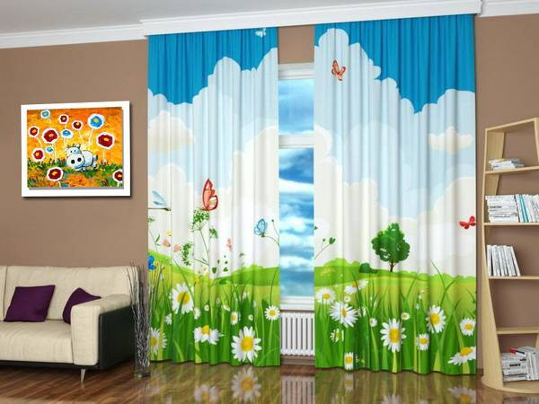 Kids' Room Curtains Ideas
 Custom Curtains Adding Digital Prints to Kids Room