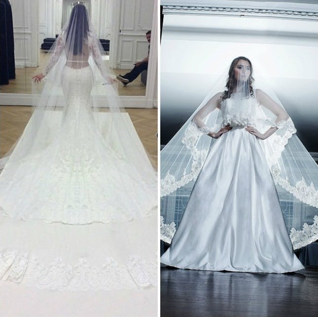Kim Kardashian Wedding Veil
 From Kate to Kim 12 Celebrity Inspired Wedding Veils We