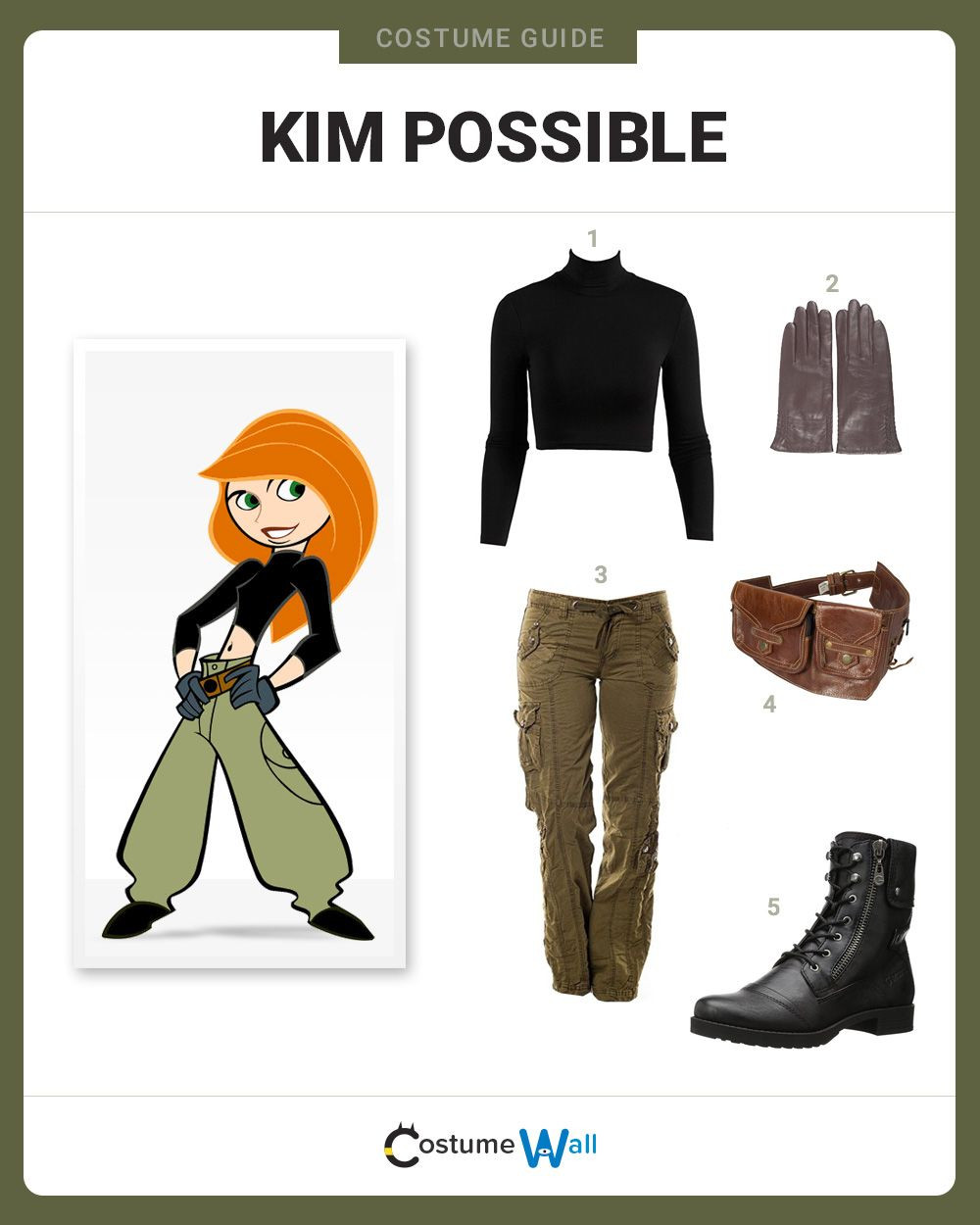 Kim Possible Halloween Costume DIY
 Dress Like Kim Possible Costume and Cosplay Guide