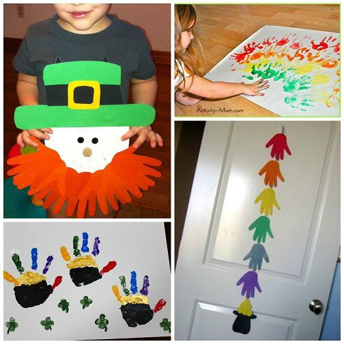 Kindergarten St Patrick Day Crafts
 St Patrick s Day Footprint & Handprint Crafts for Kids