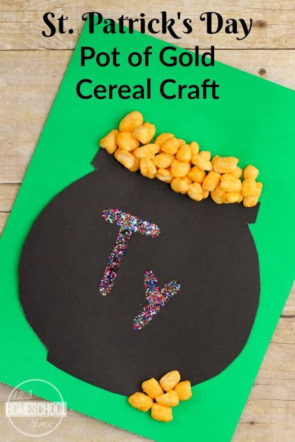 Kindergarten St Patrick Day Crafts
 St Patrick s Day Pot of Gold Cereal Craft Living Life