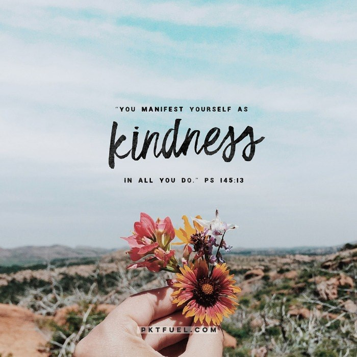 Kindness Quotes From The Bible
 You manifest yourself as kindness in all you do PktFuel