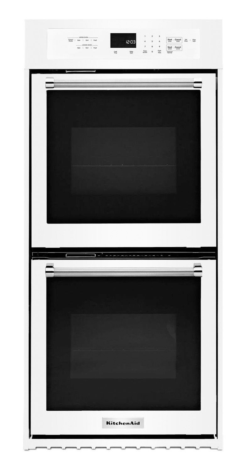 Kitchen Aid Wall Oven
 KitchenAid 24" White Double Wall Oven KODC304EWH