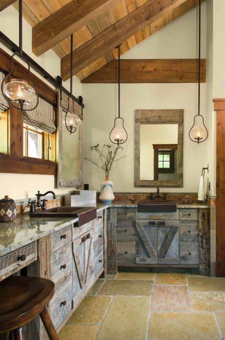 Kitchen And Bathroom Decor
 Inviting ranch style home offers rustic warmth in the
