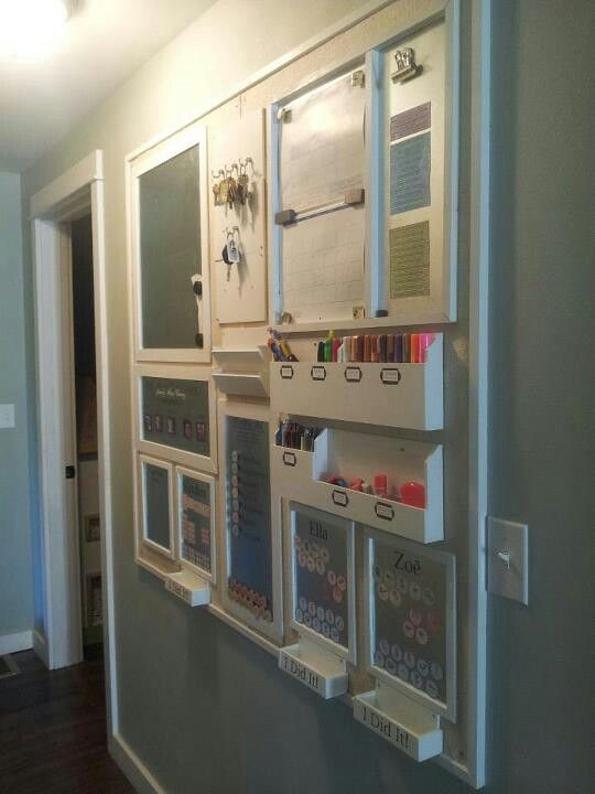 Kitchen Calendar Wall Organizer
 Home organization wall I have to do this for my home It