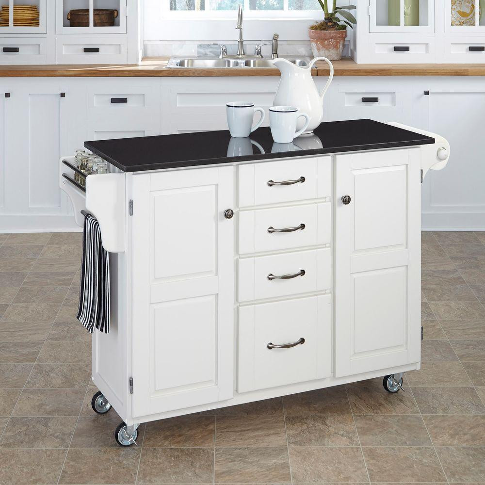 Kitchen Cart White
 Home Styles Create a Cart White Kitchen Cart With Black