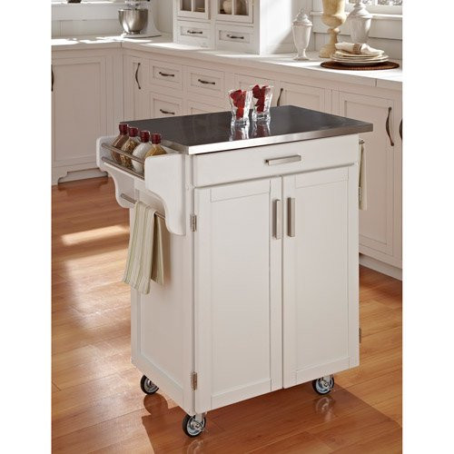 Kitchen Cart White
 Home Styles Cuisine Kitchen Cart White with Stainless