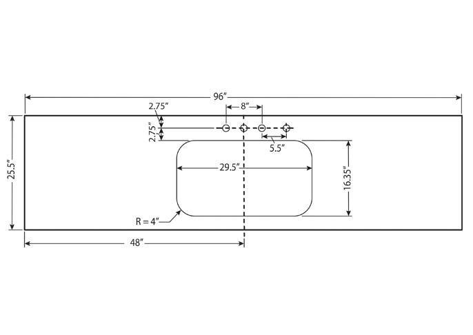 kitchen sink countertop dimensions