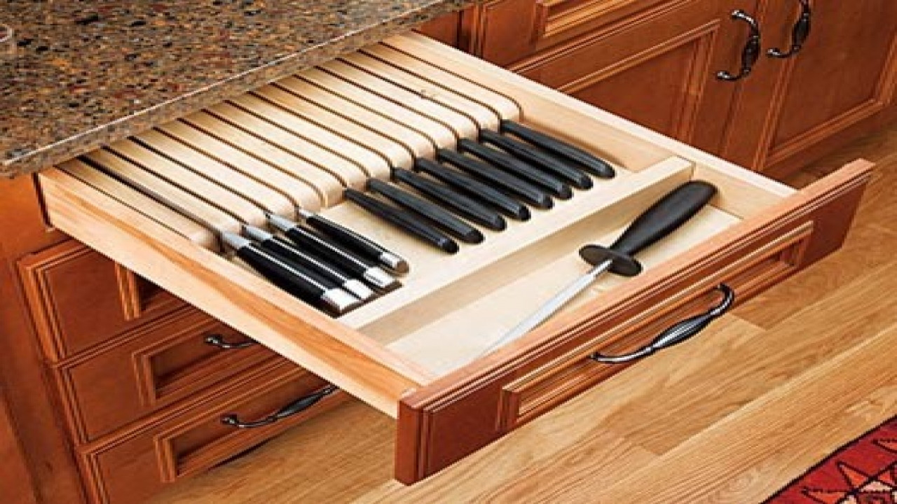 Kitchen Drawer Knife Organizer
 Drawer knife block kitchen drawer organizers kitchen