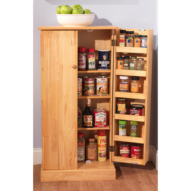 Kitchen Food Storage Cabinet
 Kitchen Utility Pantry Pine Wood Cabinet Storage Food