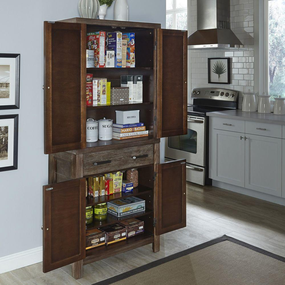 Kitchen Food Storage Cabinet
 Home Styles Barnside Weather Aged Food Pantry 5516 65