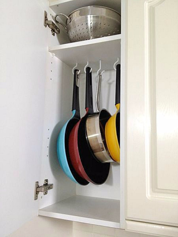Kitchen Pan Organizer
 40 Cool DIY Ways to Get Your Kitchen Organized DIY Joy