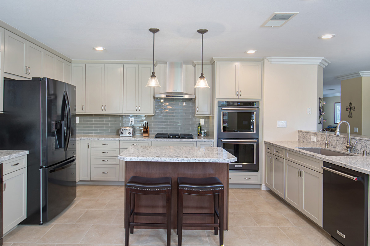 Kitchen Remodeling Contractor San Diego
 San Diego Kitchen Remodel with White Cabinets and Dark